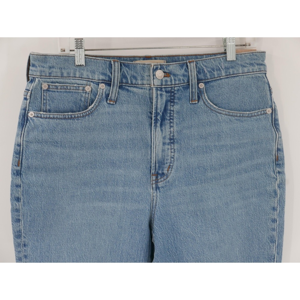 Madewell Curvy Perfect Vintage Jeans Blue High Rise Distressed Crop Womens 30